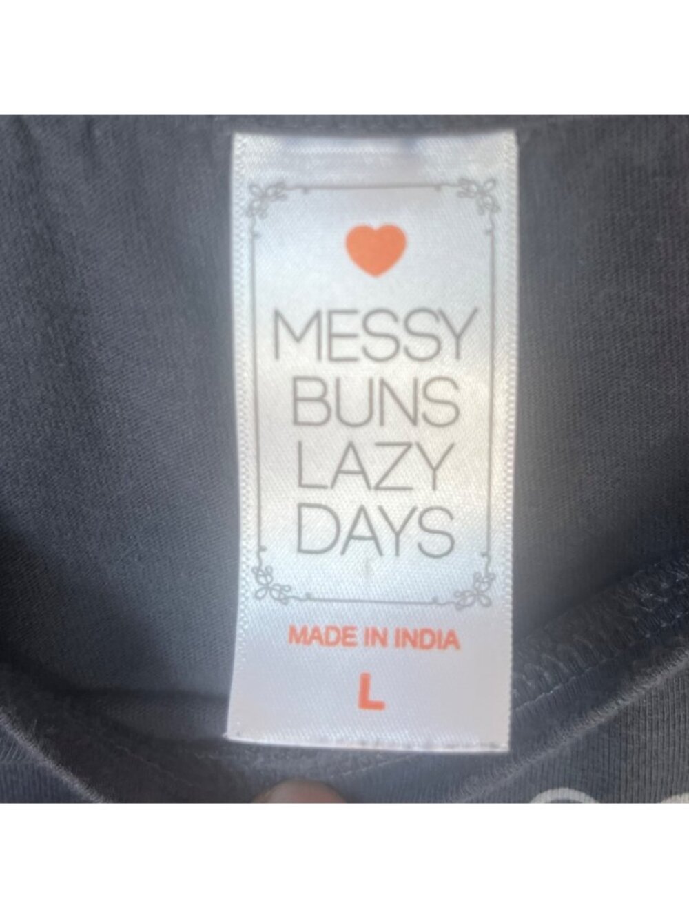 Messy Buns Lazy Days Graphic Tshirt Womens Large Gray Dreaming Starry Skies - Picture 6 of 8